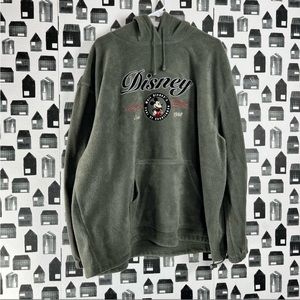 Disney Fleece Hooded Sweatshirt Sage Green XXL